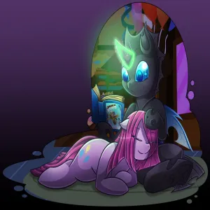 Pinkamena X Changeling - page 1