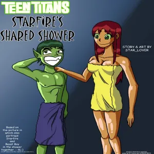 Starfire's Shared Shower - page 1