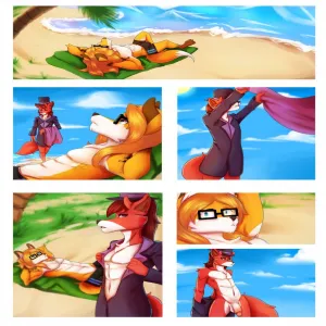 A Foxy Day At The Beach - page 1