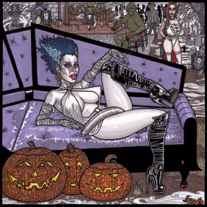 Halloween Hangout With Futa Bride - page 1