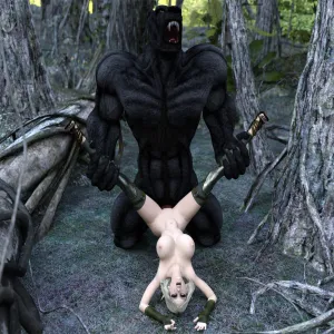 Fantasy Scene - Elf With Wolfman - page 15